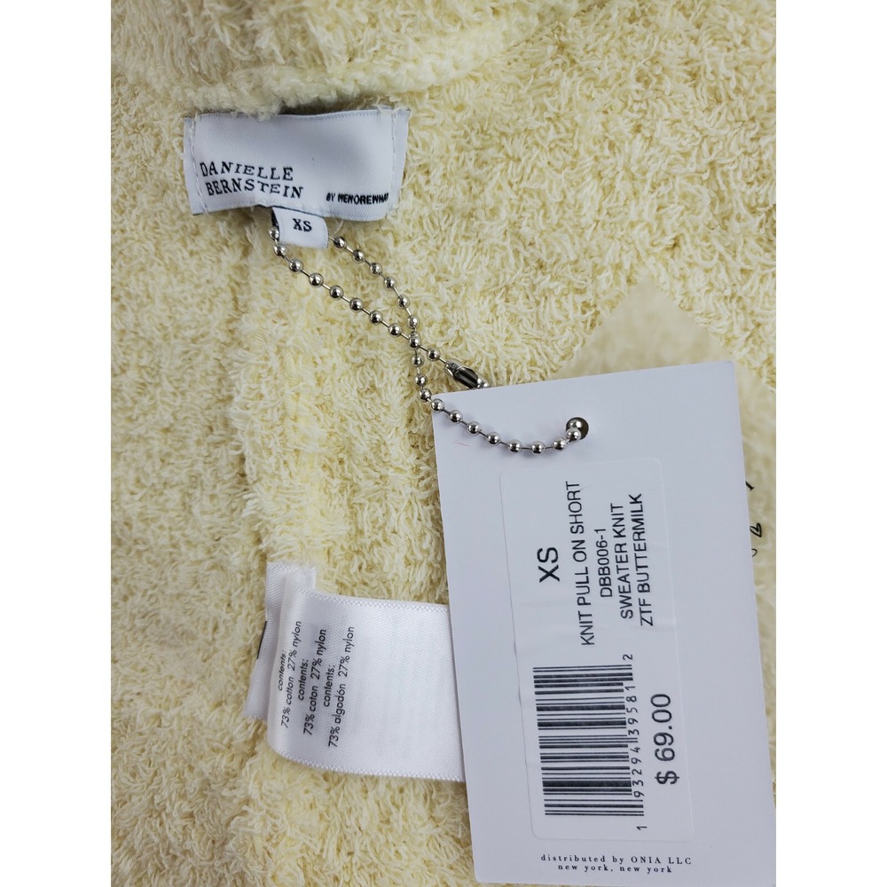 Weworewhat women knit shorts DBB006-1 yellow sz XS $69 - Picture 12 of 12